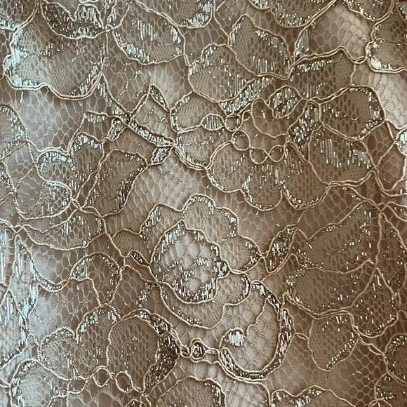 J.Crew Tie Neck Top In cream with Metallic gold Lace Blouse sz Small - Picture 11 of 11